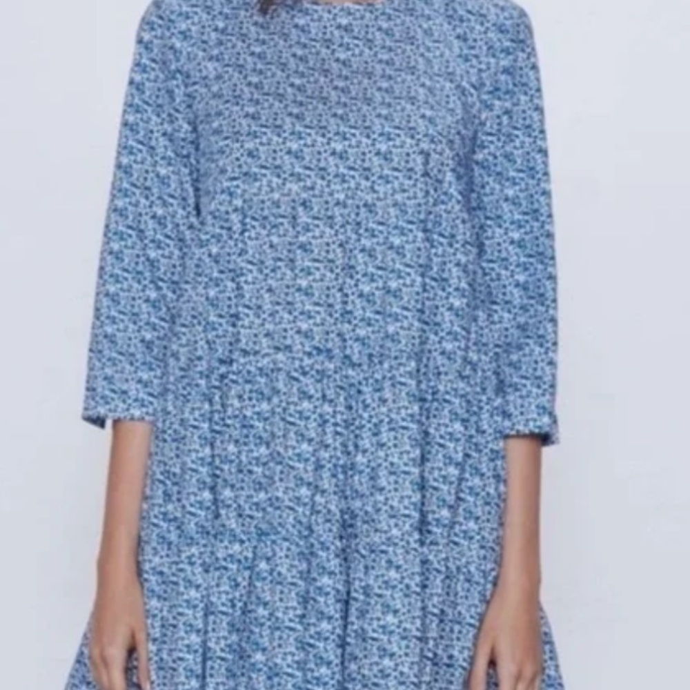 Zara Blue Floral Women's Dress